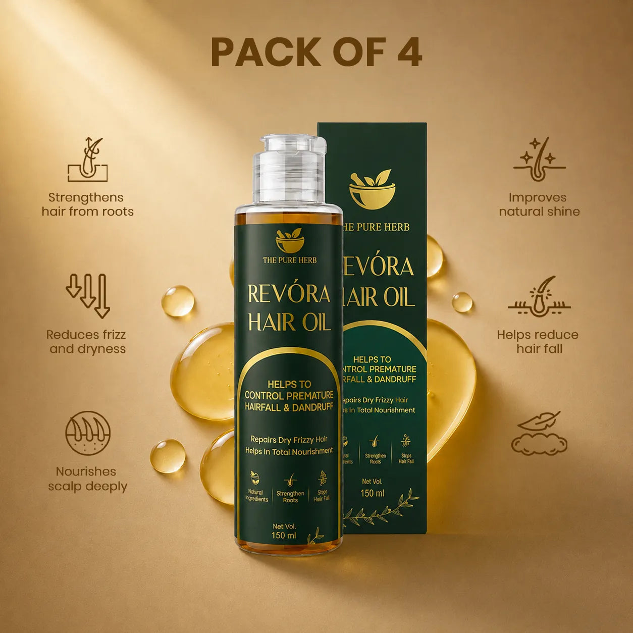 Revora Hair Repair Oil - Pack Of 4
